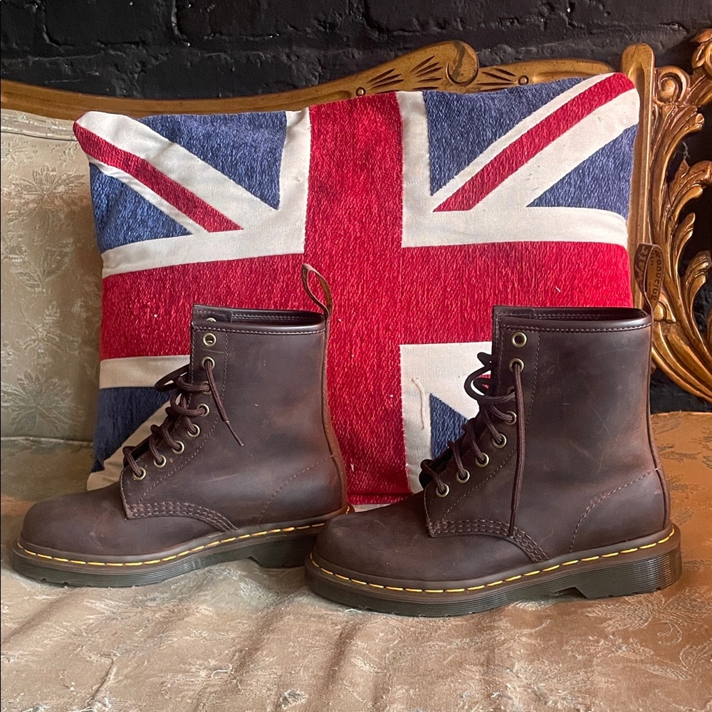 Dr. Martens Dark Brown 1460 Crazy Horse Leather Boots | Barely Worn - Picture 3 of 15